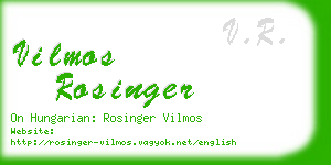 vilmos rosinger business card